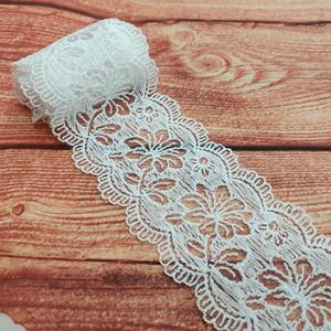 פוליאסטר לבן באיכות גבוהה 7 ס""מ סיבי חלב נטו גבול תחרה לקצץ למכירות - Product Image 1