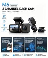 Caméra embarquée 3 canaux 2K (avant 2K + 1080P + 1080P) avec 4G, GPS, ADAS, DMS, mode stationnement 24/7 et G-Sensor pour voiture