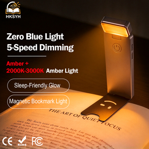 ไฟอ่านหนังสือพกพาแบบพับได้สไตล์เรโทร OEM ปรับความสว่างได้ ใช้พลังงานจากแบตเตอรี่ ชาร์จผ่าน USB/Type-C เหมาะสำหรับห้องอ่านหนังสือ - Product Image 1