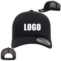 Vente en gros d'usine de casquette camionneur 6606 en maille noire et blanche avec logo brodé en coton 6 panneaux Snapback pour River Trips Caps Vietnam