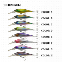 Leurre artificiel Hessen 60mm 4.2g Minnow avec yeux 3D et hameçons triples - Plusieurs couleurs pour le brochet