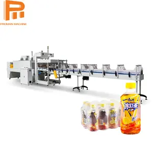 Automatic Electric Driven Water Juice Beverage Drinks PE Film Group Bottle Wrap Shrink Packaging Machine