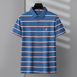 Bán Buôn Chất Lượng Cao Người Đàn Ông Của Mùa Hè Mỏng Thêu Sọc Mỏng Phù Hợp Với Ngắn Tay Áo Kinh Doanh Giản Dị Cho Áo Sơ Mi 100% Bông Twill - Product Image 6