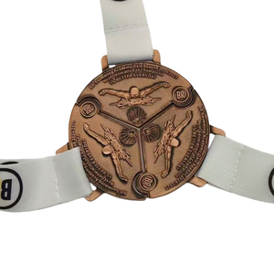 Produttore di alta qualità personalizzato placcatura in bronzo antico sport combinazione medaglia di nuoto Puzzle metallo premio medaglia per lo sport - Product Image 4