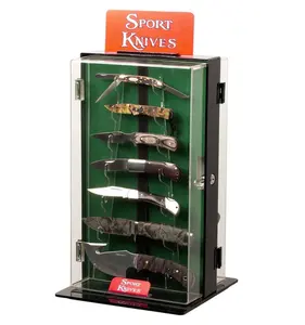 Tùy chỉnh Cửa Hàng Bán Lẻ Acrylic-Way Nhỏ Có Thể Khóa Văn Phòng Phẩm Counter Sports Hiển Thị Dao Khán Đài - Product Image 1