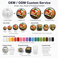Badge en métal personnalisé brodé de qualité supérieure pour la restauration (sushi, ramen), plaque souvenir, broche pour restaurant et café - Vente en gros