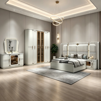 Ensemble de meubles de chambre à coucher de luxe, lit king size moderne, lits de taille standard pour la maison, ensemble complet de meubles de chambre à coucher de style royal pour hôtel
