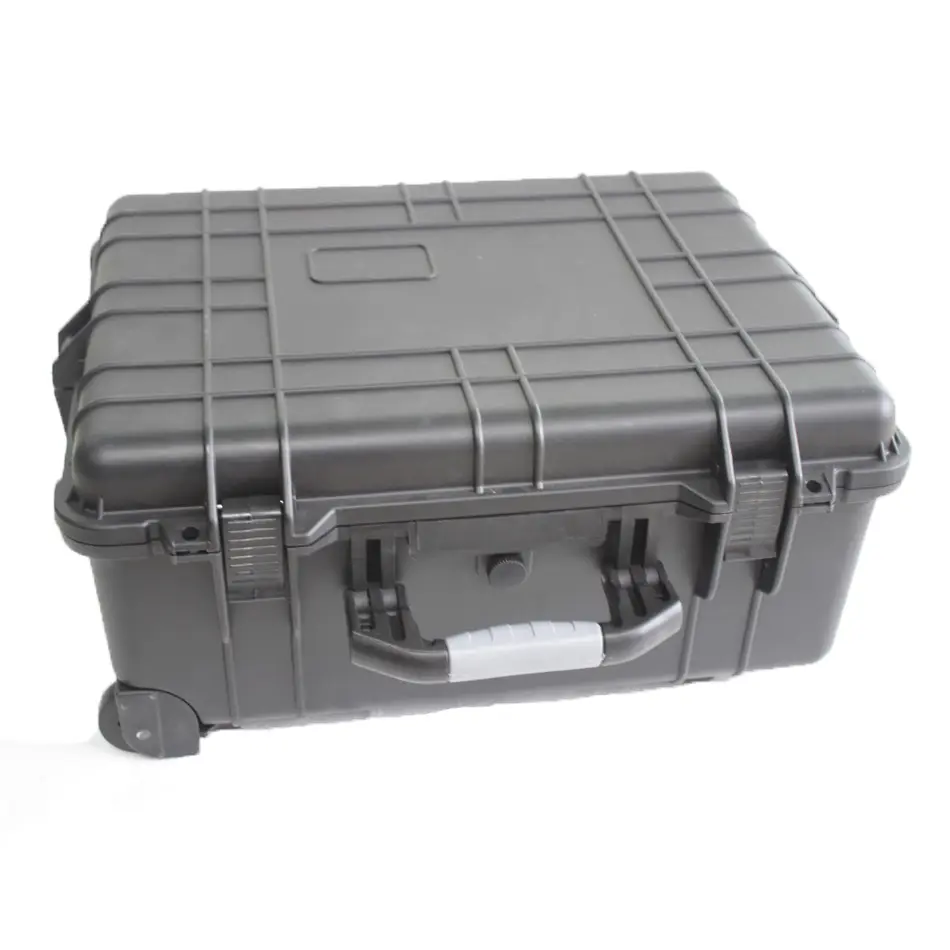 Сверхпрочный жесткий пластиковый ящик, роликовая тележка, ящик для инструментов с колесами pelican 1560, ящик для хранения багажа с пеной