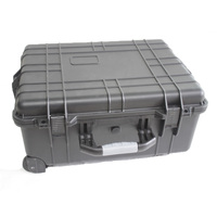 Mallette à outils en plastique dur robuste pour chariot à roulettes avec roues 1560 boîte de rangement pour bagages avec mousse