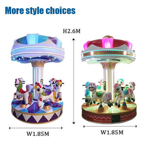Mesin Permainan <span class=keywords><strong>Carousel</strong></span> Anak-Anak Kustom Langsung dari Pabrik, Wahana <span class=keywords><strong>Carousel</strong></span> Mini 6 Orang untuk Logam Plastik, Warna Dapat Disesuaikan - Product Image 4