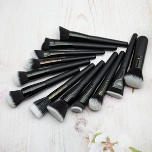 Juego <span class=keywords><strong>de</strong></span> <span class=keywords><strong>brochas</strong></span> <span class=keywords><strong>de</strong></span> <span class=keywords><strong>maquillaje</strong></span> <span class=keywords><strong>de</strong></span> 12 piezas con mango <span class=keywords><strong>de</strong></span> madera negra <span class=keywords><strong>de</strong></span> fibra blanca y negra <span class=keywords><strong>para</strong></span> herramienta <span class=keywords><strong>de</strong></span> entrenamiento <span class=keywords><strong>de</strong></span> <span class=keywords><strong>maquillaje</strong></span> permanente - Product Image 5