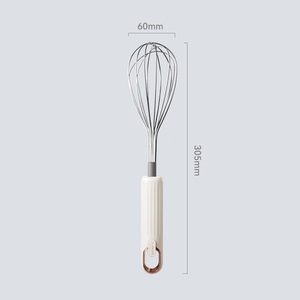 Utensilios de Repostería para Cocina, Batidor de Huevos de Acero Inoxidable Personalizado, Antideslizante, de Plástico Ecológico, Manual - Product Image 5
