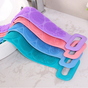 Hot Sale Soft Bristle Massage Dots Silicone Bath Belt Back Body Skin Cleanser Scrubber Exfoliating Bath Towel - Product Image 2