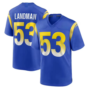 Camiseta de Fútbol Americano Cosida de Los Ángeles en Oferta, <span class=keywords><strong>Donald</strong></span> # 99 Kupp # 10 Nacua # 17 Uniformes Deportivos Personalizados, Jersey Azul y Blanco - Product Image 4