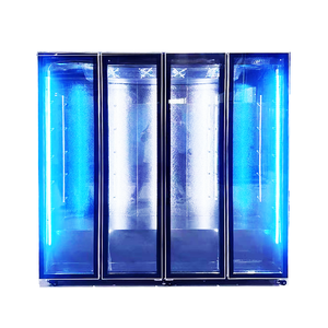Congelador vertical con 4 puertas <span class=keywords><strong>de</strong></span> vidrio para supermercado, barra <span class=keywords><strong>de</strong></span> nevera <span class=keywords><strong>de</strong></span> cerveza Vertical <span class=keywords><strong>de</strong></span> 220V, compresor <span class=keywords><strong>de</strong></span> luz LED, congelador <span class=keywords><strong>de</strong></span> pantalla fría para restaurante - Product Image 1
