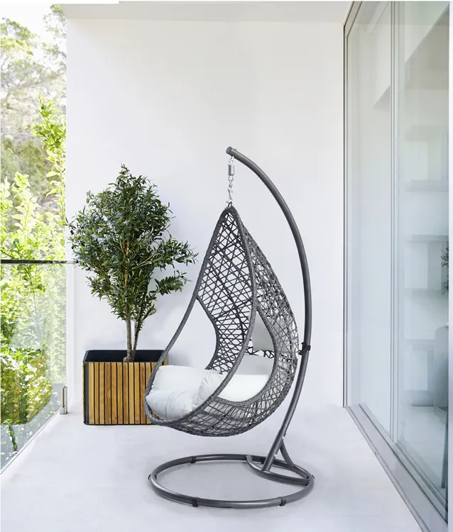 Uland 2021 Hot Sale Rattan Patio Egg Swing,Hanging Chair Outdoor Furniture Patio Swings