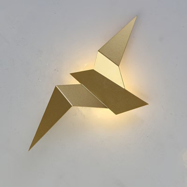 Modern Minimalist Metal Iron LED Wall Light Sconce Bird Shape Geometry Indoor Wall Lamps