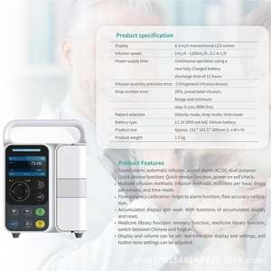 Pompe à perfusion intelligente pour animaux, micro-perfusion pour chiens avec contrôle précis du débit, dispositif vétérinaire certifié CE - Product Image 5