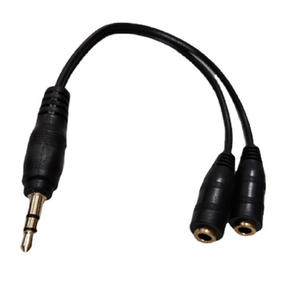 Adaptateur audio 3,5 mm un-vers-deux femelle pour casque, <span class=keywords><strong>extension</strong></span> de <span class=keywords><strong>division</strong></span> de fréquence, coupleur 1 mâle 2 femelles pour microphone et téléphone - Product Image 2