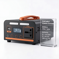 Batterie portable LiFePO4 200W 300W pour extérieur, 220V, grande capacité, pour camping, stand, voiture, maison, stockage d'énergie d'urgence