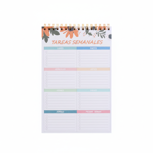 Agenda Settimanale A5 con 50 Fogli Carta 100gsm Copertina Rigida Rilegatura Termica Gestione Efficiente delle Attività per Uso Scolastico/Regalo - Product Image 2