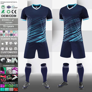 Seragam Sepak Bola Original Grosir Terbaik, Jersey Kustom Bahan Polyester/Katun, Cepat Kering & Bernapas, Lengan Pendek - Product Image 1