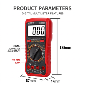 Multímetro Digital X-890D de 3 Dígitos, 1000V, 200A, Apagado Automático, Modelo Estándar - Product Image 4