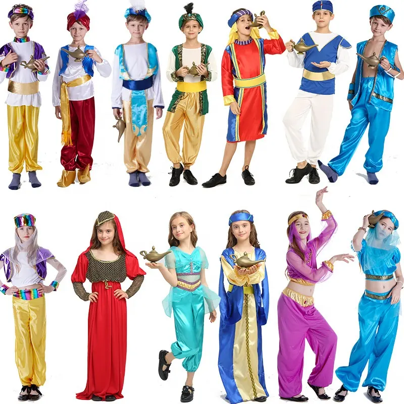Amazon Penjualan Paling Laris Kostum Halloween Putri Saudi Pangeran Aladdin Set Kostum Halloween Anak-anak