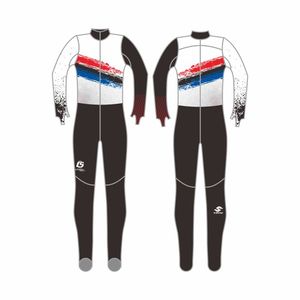 Vêtements et combinaisons de ski nordique combinés, imperméables, coupe-vent, d'hiver, imprimés sur mesure, avec fermeture éclair, à capuche, pour la course alpine, combinaisons de vitesse - Product Image 2