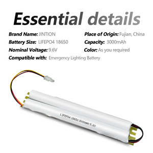 Batterie de remplacement d'éclairage d'urgence JINTION 9.6V 3000mAh LiFePO4 pour <span class=keywords><strong>Philips</strong></span> TrustSight 929003419006 6 cellules - Product Image 4