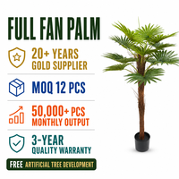 Palmier artificiel réaliste, faux Washingtonia avec feuilles façonnées, plante en pot, décoration pour hôtel et bureau, vente en gros