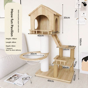 Promotion : Arbre à chat en bois massif avec capsule spatiale et griffoir en jute non toxique – Vente directe usine - Product Image 5
