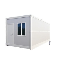 Casa Contenedor Plegable de Panel Sándwich de Acero Prefabricado, Casa Modular de Fácil Instalación y Desmontable con 1 Año de Garantía