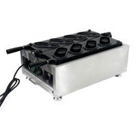 Machine de collation antiadhésive en forme de Crocs de gaufrier en acier électrique commercial avec contrôle de bouton de température nouvel état
