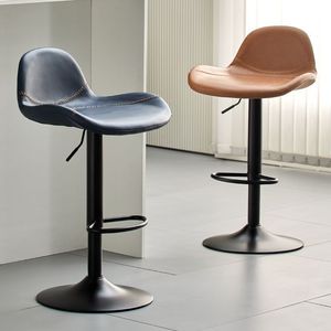 CLP Support De Remplacement En Métal Pour Tabouret De Bar 8 X 8 Cm I Colonne Pour Tabouret Réglable Et Pivotant, Couleur:Chrome