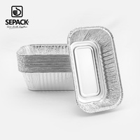 Moule à pain miniature en aluminium de 1 lb, jetable, pour pain aux bananes, gâteaux, pains de viande, pâtisserie et cuisson maison