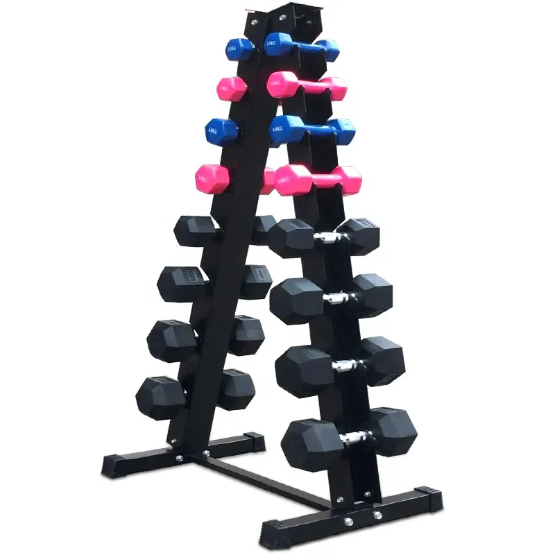 상업 및 홈 도매 피트니스 training 강 gym dumbbell set 와 랙