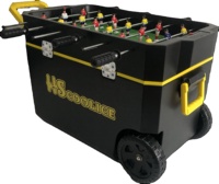 Refroidisseur de jeu de football de table 60L en plastique HS pour seau à glace avec grandes roues pour coffre à glace de pique-nique avec logo promotion