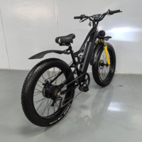 Vélo de montagne électrique à pneus larges de 26 pouces, 500W, 48V, 10.4Ah, moteur à moyeu arrière sans balais, 7 vitesses, sport, >60 km, charge rapide, vélo de ville