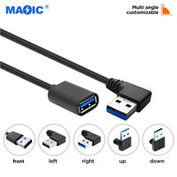 Kabel Data 5GPPS AM ke AF USB 3.0 kustom kabel ekstensi USB 3.0 pria ke wanita untuk Laptop/USB drive
