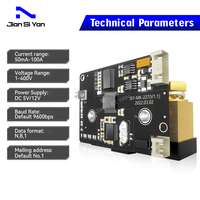 Compteur d'énergie intelligent monophasé DC JSY-MK-227 avec shunt intégré, communication bidirectionnelle RS485 Modbus