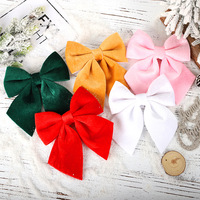 Accessoires de décoration de Noël en velours, grands nœuds décoratifs DIY pour fenêtre et sapin de Noël, accessoires de décoration de fêtes