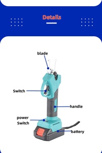 600w vente en gros <span class=keywords><strong>sécateur</strong></span> <span class=keywords><strong>électrique</strong></span> sans fil 16.8V 4Ah 2AH batterie au Lithium diamètre réglable coupe-<span class=keywords><strong>vigne</strong></span> <span class=keywords><strong>sécateur</strong></span> d'arbre - Product Image 4