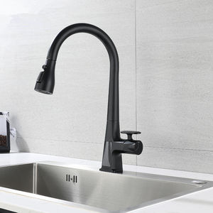 Robinet de cuisine numérique à LED mélangeur chaud-froid, <span class=keywords><strong>mitigeur</strong></span> de pont, robinet en cuivre Flexible rétractable de luxe blanc pivotant - Product Image 2