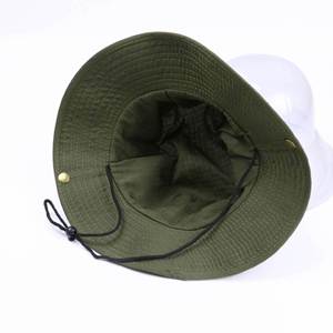 Wholesale High Quality Custom Logo New Fashion Wide Brim Windproof Rope Bucket Beach Mesh Sun Fishing Bonnie <b>Hat</b> <b>for</b> Men - Product Image 2