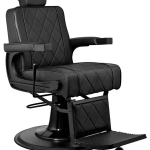 Fauteuil <span class=keywords><strong>de</strong></span> <span class=keywords><strong>Barbier</strong></span> Noir Intégral d'<span class=keywords><strong>Occasion</strong></span> pour Salon <span class=keywords><strong>de</strong></span> Coiffure - Product Image 1