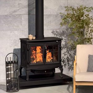 Caminetto in Ghisa a Legna dal Design Tradizionale, Riscaldamento Decorativo, Installazione Autoportante, Garanzia 5 Anni, <span class=keywords><strong>per</strong></span> Soggiorno Interno - Product Image 4