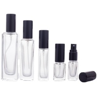 Vente flash 3ML 5ML 10ML 20ML 30ML 50ML Flacon de parfum en verre rectangulaire Flacon pulvérisateur séparé Flacon pulvérisateur de maquillage