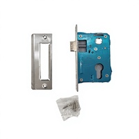 Corps de serrure à mortaise moderne en argent avec tirage inversé 50 maillons, quincaillerie de serrure de porte pour armoires et portes de placards