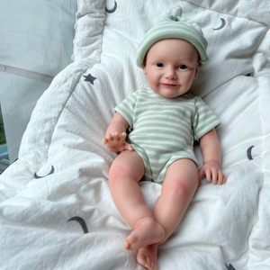 Littleslove, juguete suave de 16 pulgadas, cuerpo completo, silicona sólida, lavable, Bebe <span class=keywords><strong>Reborn</strong></span>, piel pintada en 3D, muñeca de moda Original para niña - Product Image 2